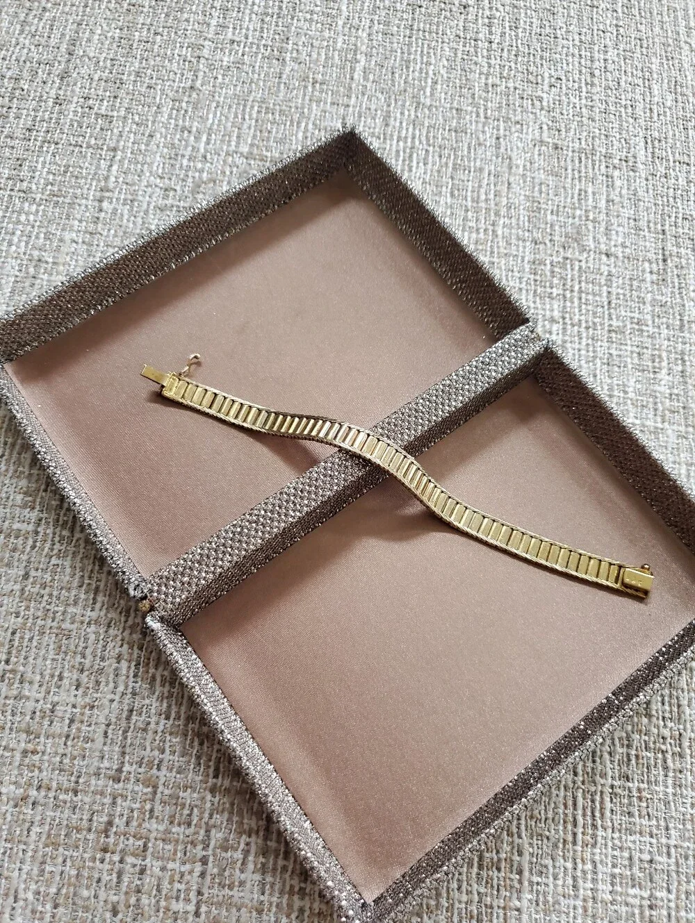 Vintage Sterling Gold Plated Multi-Tone Omega Bracelet